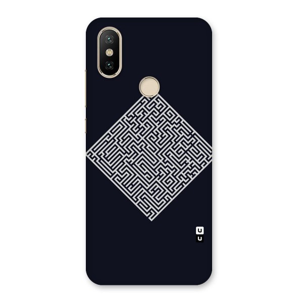 Minimal Maze Pattern Back Case for Mi A2