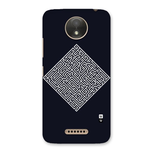 Minimal Maze Pattern Back Case for Moto C Plus