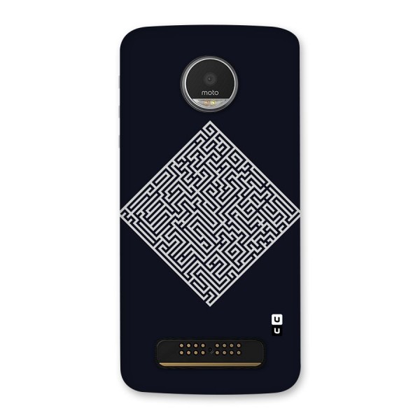 Minimal Maze Pattern Back Case for Moto Z Play