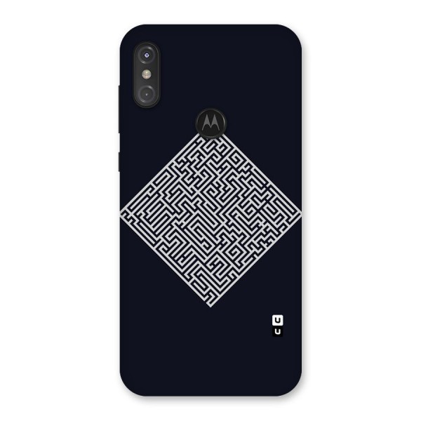 Minimal Maze Pattern Back Case for Motorola One Power