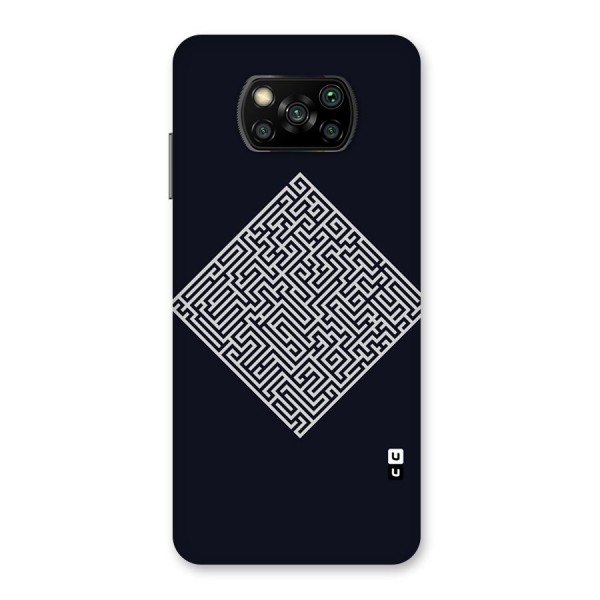 Minimal Maze Pattern Back Case for Poco X3