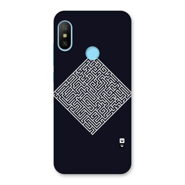 Minimal Maze Pattern Back Case for Redmi 6 Pro