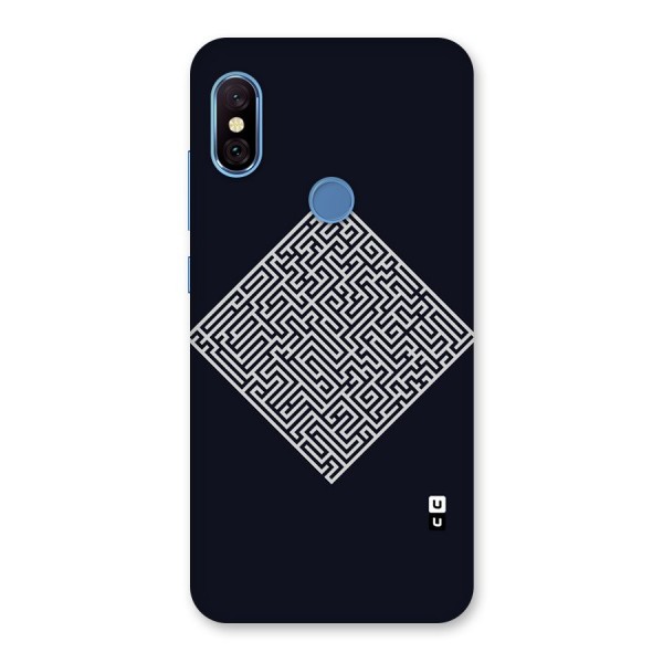 Minimal Maze Pattern Back Case for Redmi Note 6 Pro