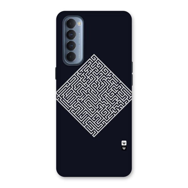 Minimal Maze Pattern Back Case for Reno4 Pro