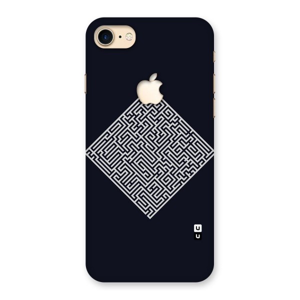 Minimal Maze Pattern Back Case for iPhone 7 Apple Cut