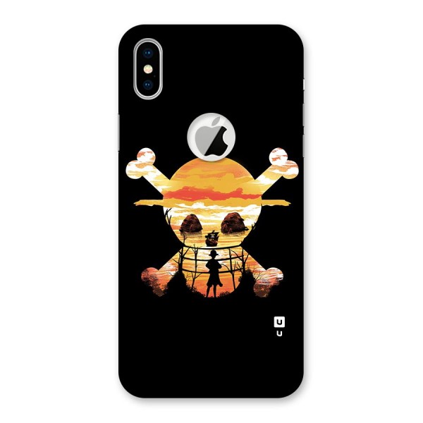 Minimal One Piece Back Case for iPhone XS Logo Cut