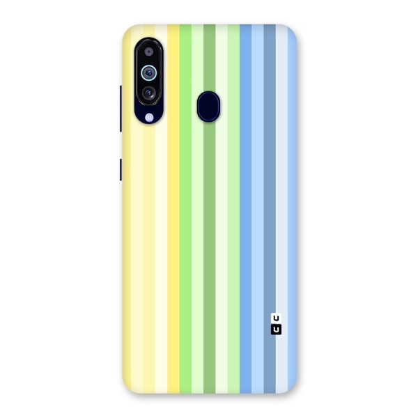 Minimal Pastel Shades Stripes Back Case for Galaxy A60