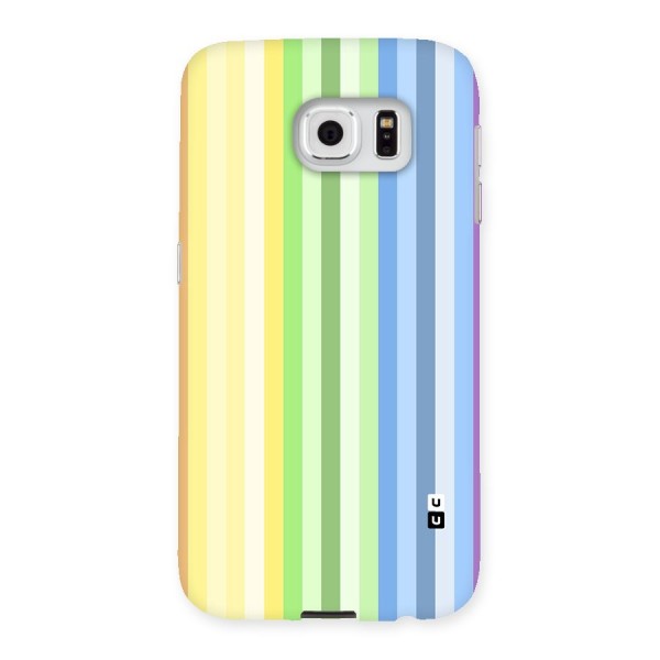 Minimal Pastel Shades Stripes Back Case for Galaxy S6