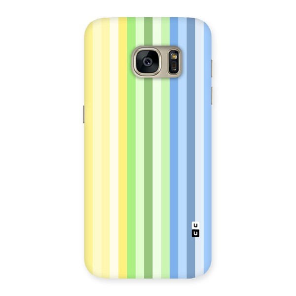 Minimal Pastel Shades Stripes Back Case for Galaxy S7