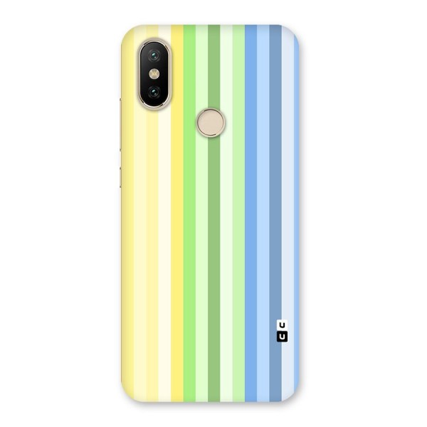 Minimal Pastel Shades Stripes Back Case for Mi A2