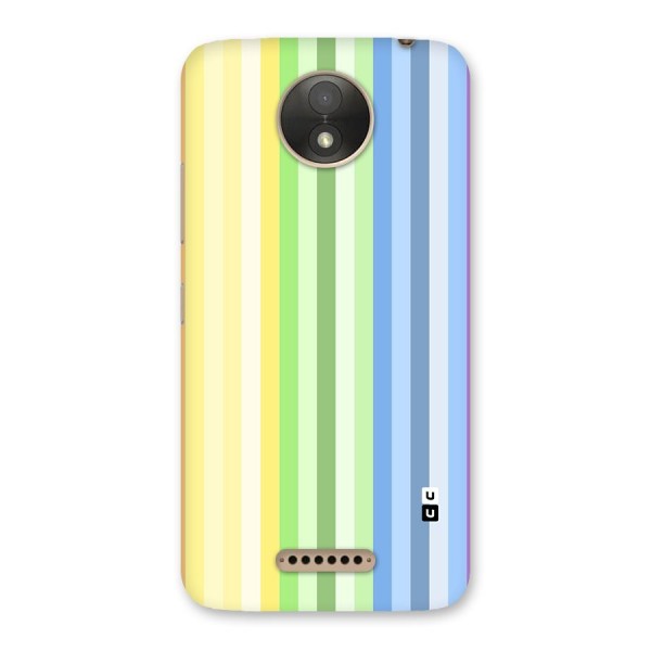 Minimal Pastel Shades Stripes Back Case for Moto C Plus