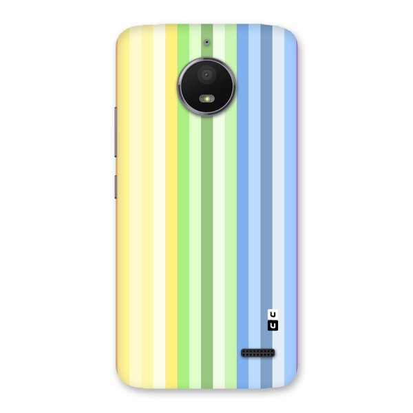 Minimal Pastel Shades Stripes Back Case for Moto E4