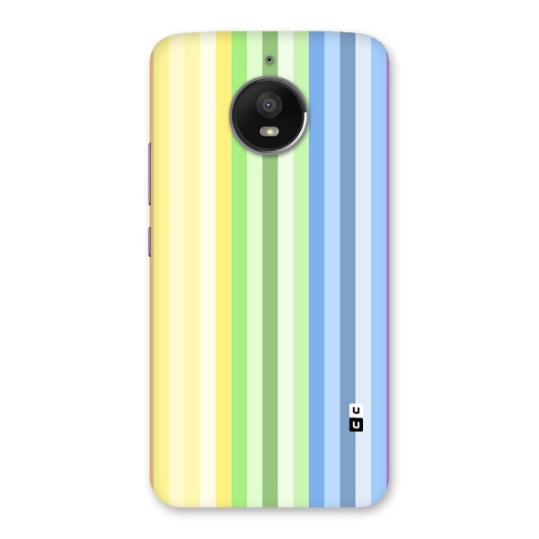 Minimal Pastel Shades Stripes Back Case for Moto E4 Plus