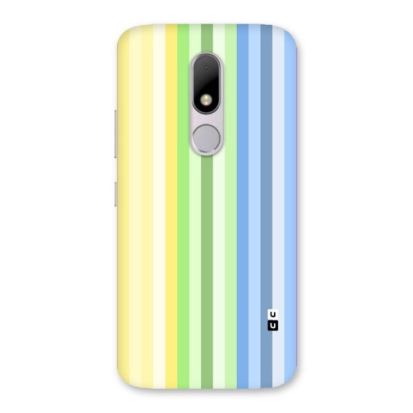 Minimal Pastel Shades Stripes Back Case for Moto M