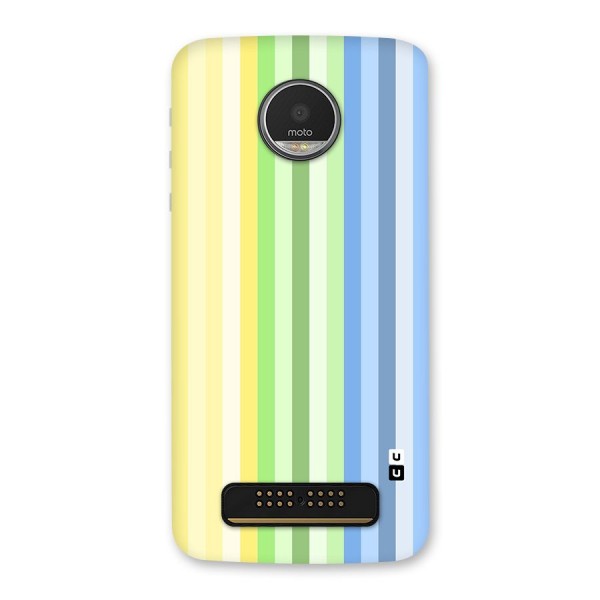 Minimal Pastel Shades Stripes Back Case for Moto Z Play