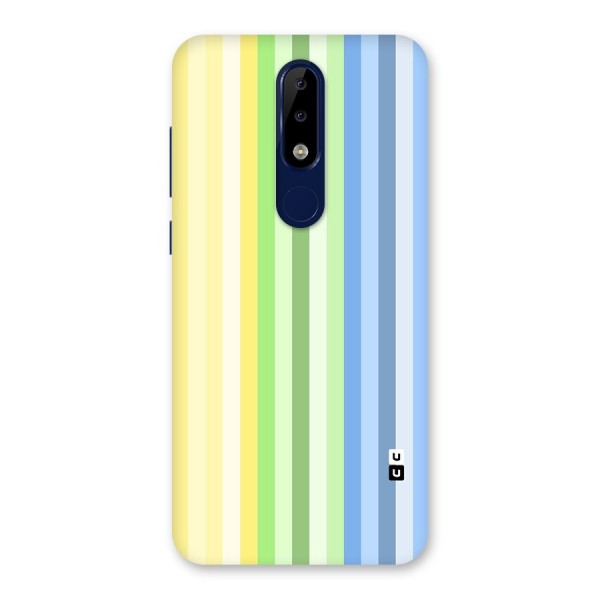 Minimal Pastel Shades Stripes Back Case for Nokia 5.1 Plus