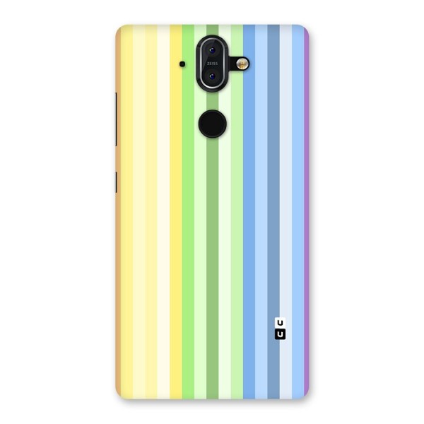 Minimal Pastel Shades Stripes Back Case for Nokia 8 Sirocco