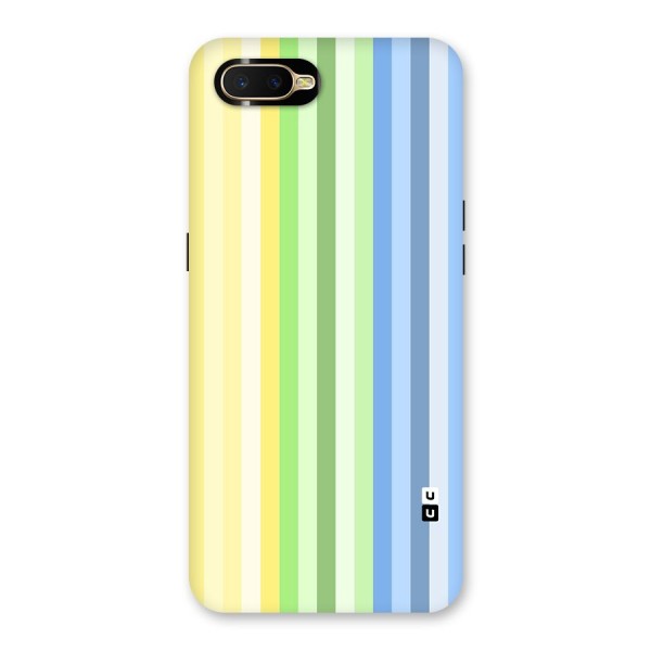 Minimal Pastel Shades Stripes Back Case for Oppo K1