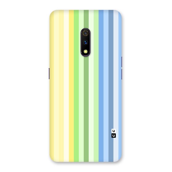 Minimal Pastel Shades Stripes Back Case for Realme X