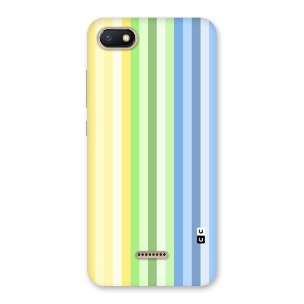 Minimal Pastel Shades Stripes Back Case for Redmi 6A