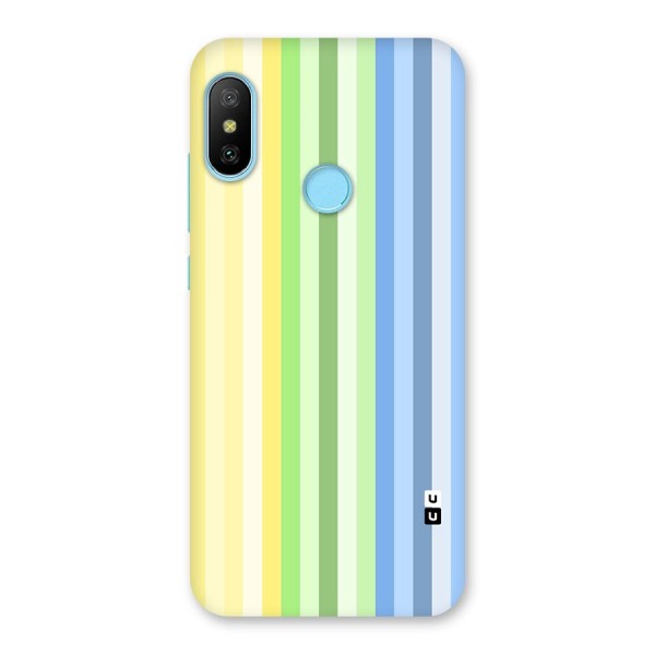 Minimal Pastel Shades Stripes Back Case for Redmi 6 Pro