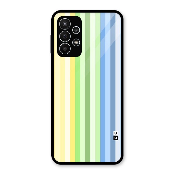 Minimal Pastel Shades Stripes Glass Back Case for Galaxy A23