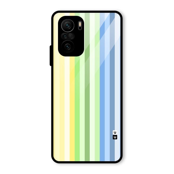 Minimal Pastel Shades Stripes Glass Back Case for Mi 11x