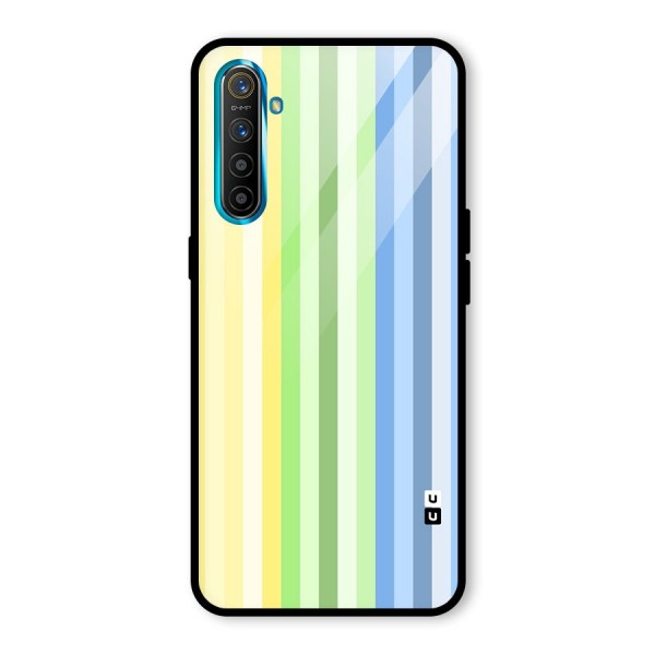 Minimal Pastel Shades Stripes Glass Back Case for Realme XT