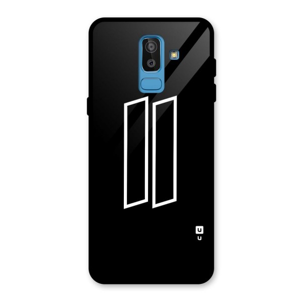 Minimal Slant Rectangles Glass Back Case for Galaxy J8