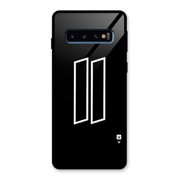 Minimal Slant Rectangles Glass Back Case for Galaxy S10