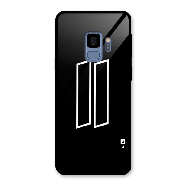 Minimal Slant Rectangles Glass Back Case for Galaxy S9