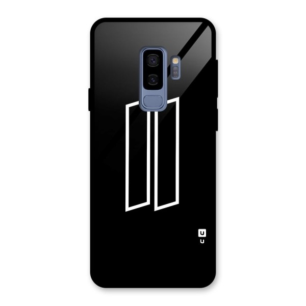 Minimal Slant Rectangles Glass Back Case for Galaxy S9 Plus