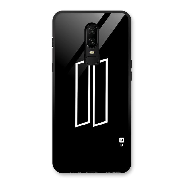 Minimal Slant Rectangles Glass Back Case for OnePlus 6
