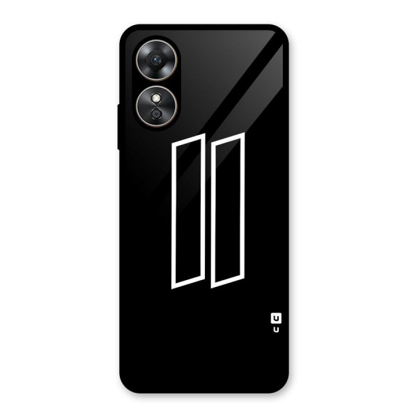 Minimal Slant Rectangles Glass Back Case for Oppo A17