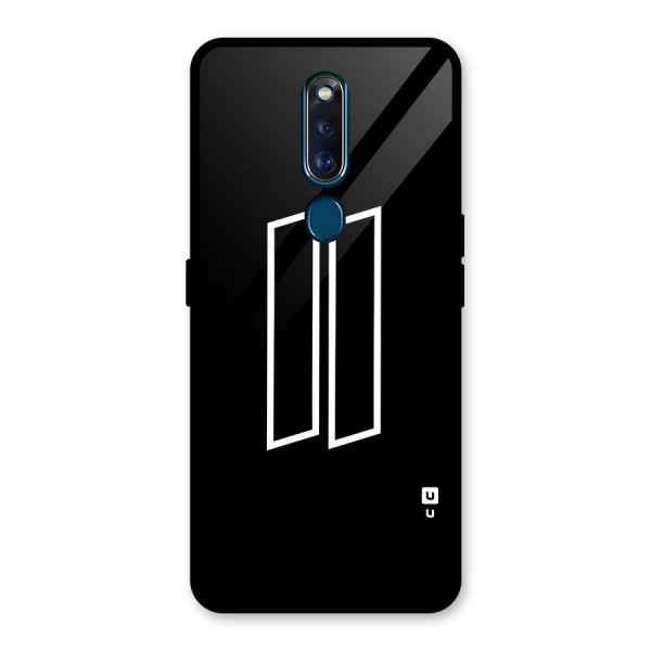 Minimal Slant Rectangles Glass Back Case for Oppo F11 Pro