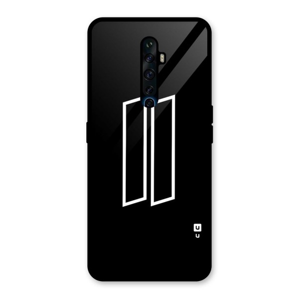 Minimal Slant Rectangles Glass Back Case for Oppo Reno2 Z