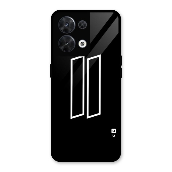 Minimal Slant Rectangles Glass Back Case for Oppo Reno8 5G