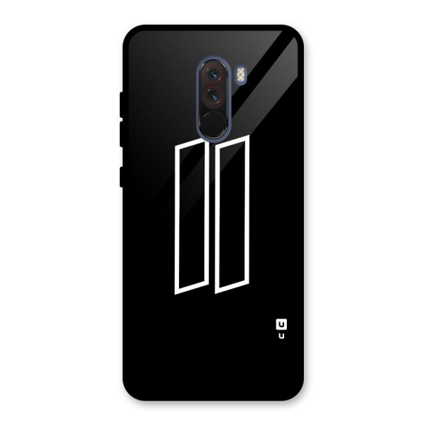 Minimal Slant Rectangles Glass Back Case for Poco F1