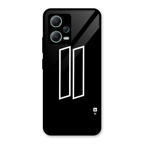 Minimal Slant Rectangles Glass Back Case for Poco X5