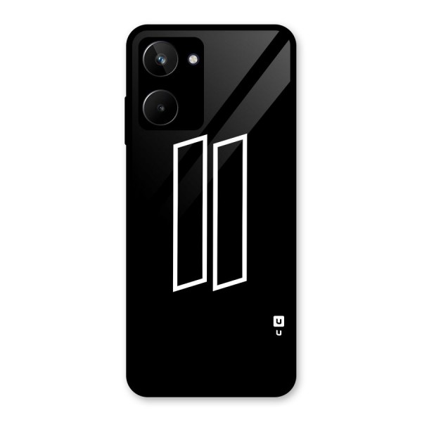 Minimal Slant Rectangles Glass Back Case for Realme 10