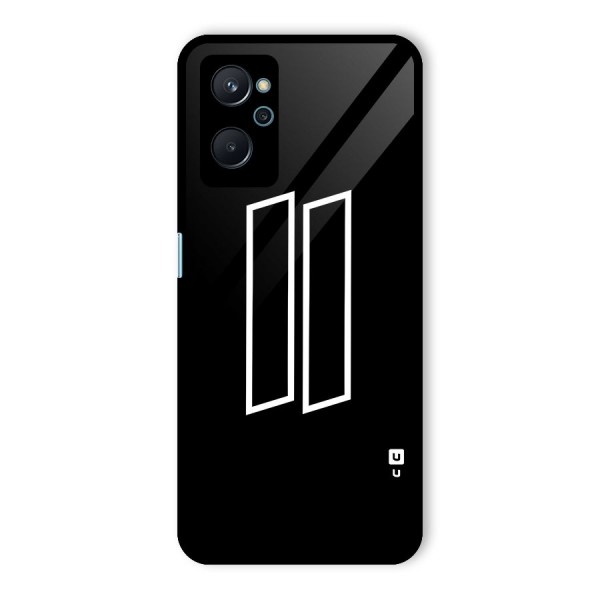 Minimal Slant Rectangles Glass Back Case for Realme 9i