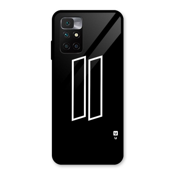 Minimal Slant Rectangles Glass Back Case for Redmi 10 Prime