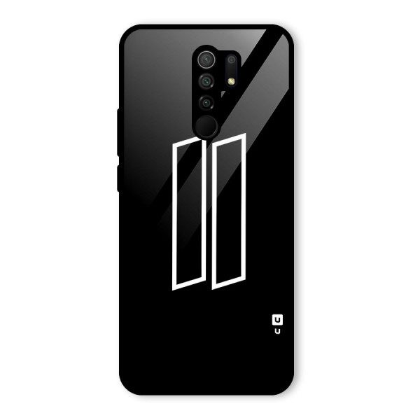 Minimal Slant Rectangles Glass Back Case for Redmi 9 Prime