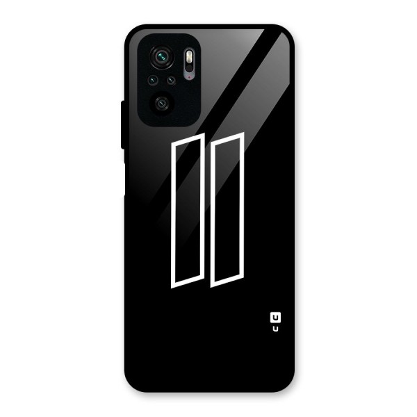 Minimal Slant Rectangles Glass Back Case for Redmi Note 10