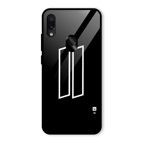 Minimal Slant Rectangles Glass Back Case for Redmi Note 7