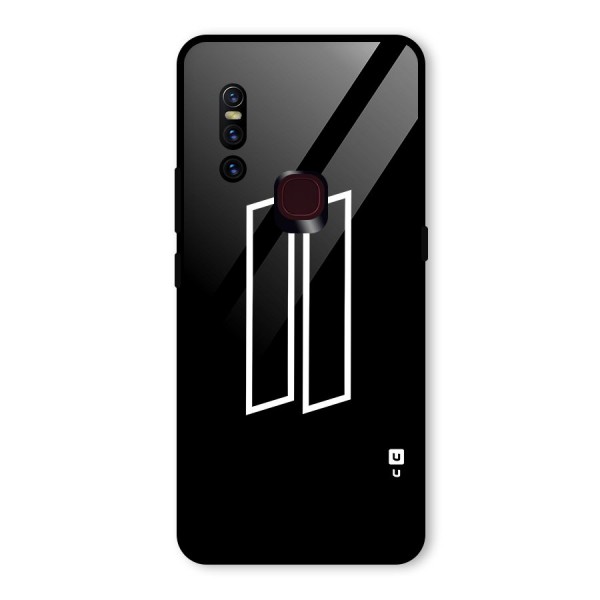 Minimal Slant Rectangles Glass Back Case for Vivo V15