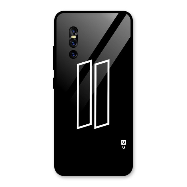 Minimal Slant Rectangles Glass Back Case for Vivo V15 Pro