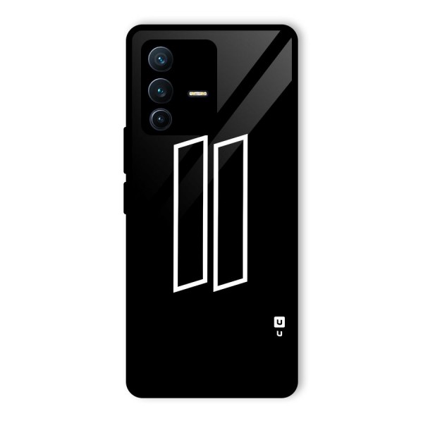 Minimal Slant Rectangles Glass Back Case for Vivo V23 Pro