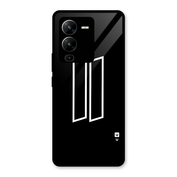 Minimal Slant Rectangles Glass Back Case for Vivo V25 Pro