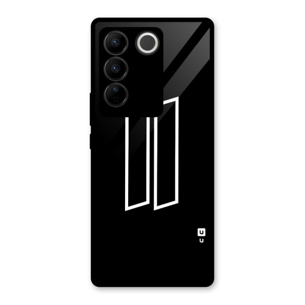 Minimal Slant Rectangles Glass Back Case for Vivo V27